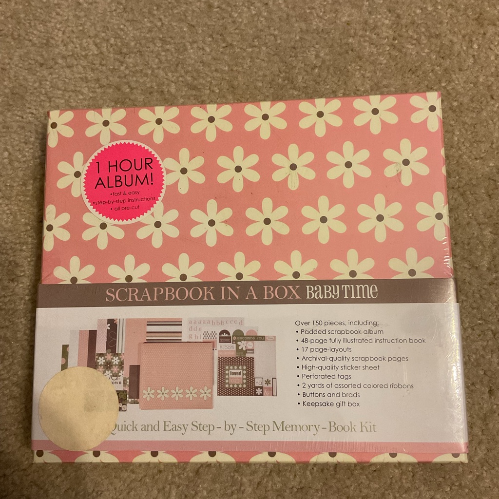 Scrapbook In A Box Baby Time With Instruction Book With Stickers & Gift Sealed